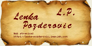 Lenka Pozderović vizit kartica